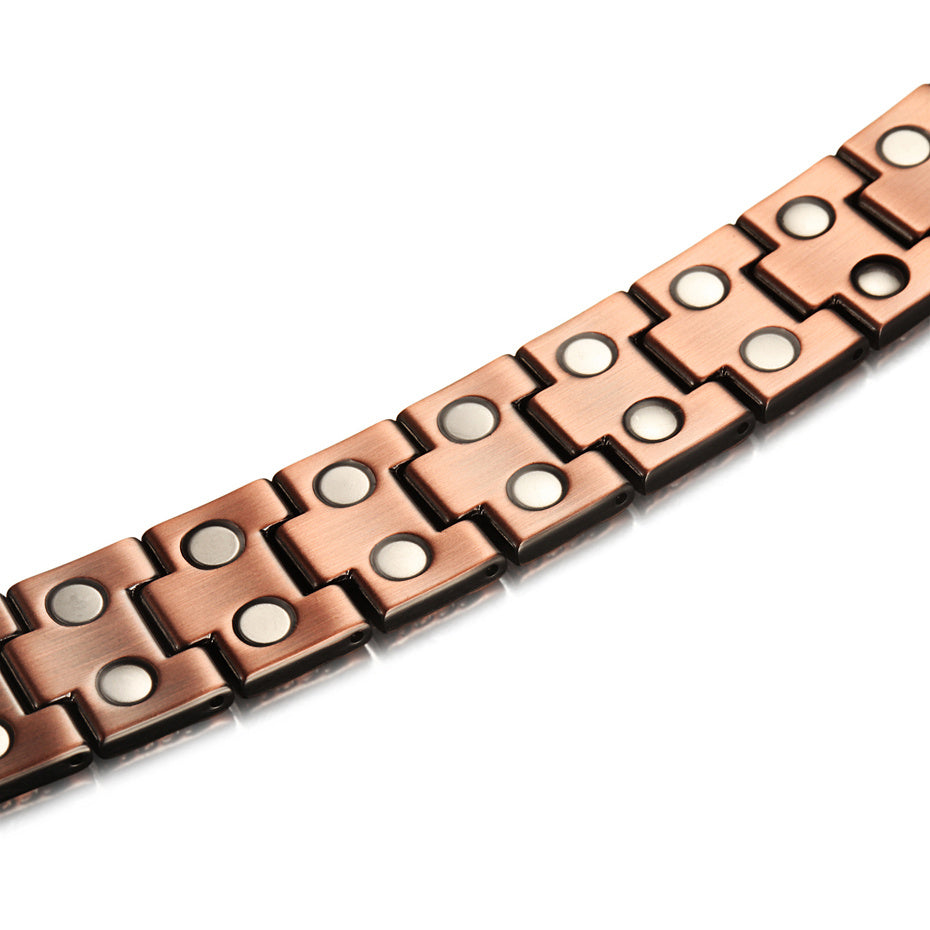 Dragon double row magnet copper bracelet
