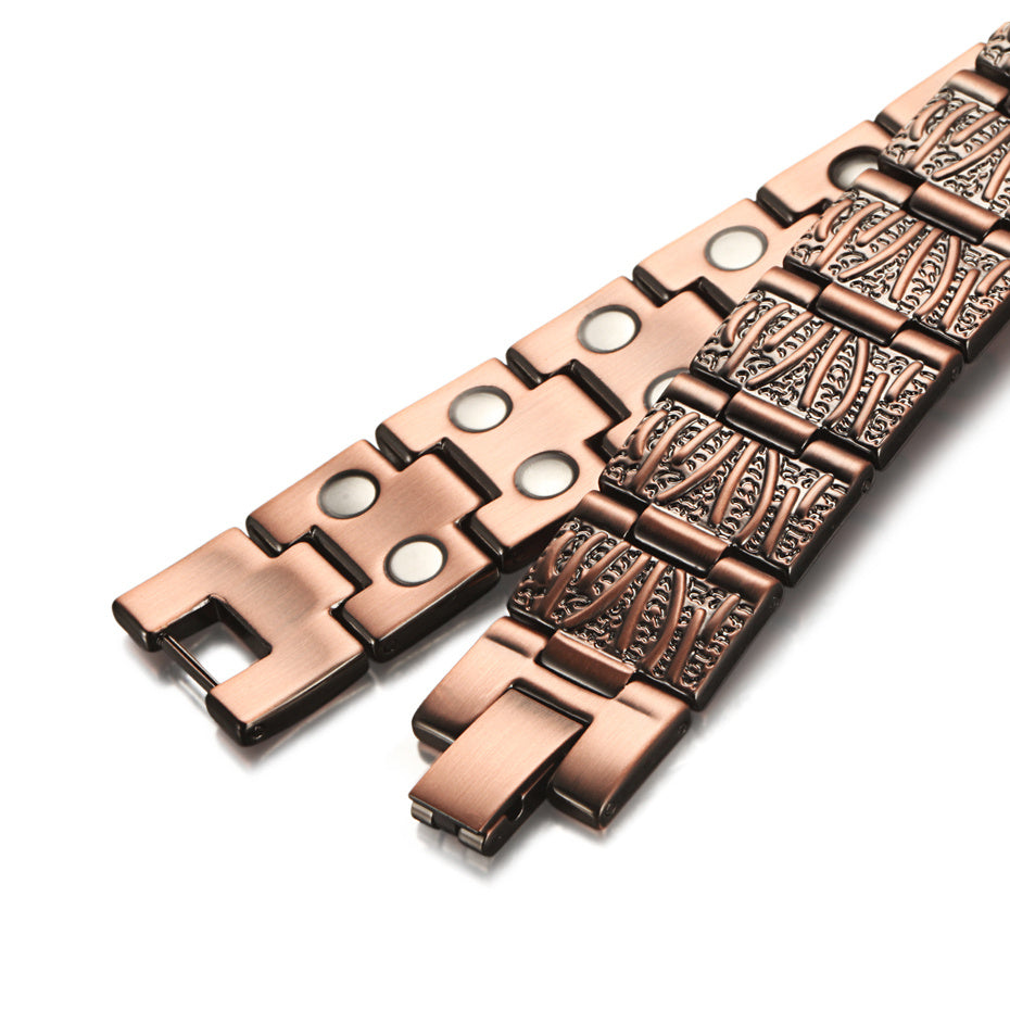 Dragon double row magnet copper bracelet