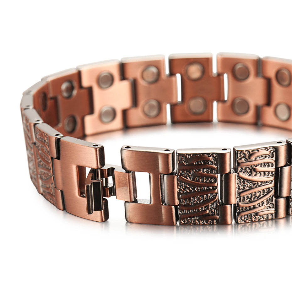 Dragon double row magnet copper bracelet
