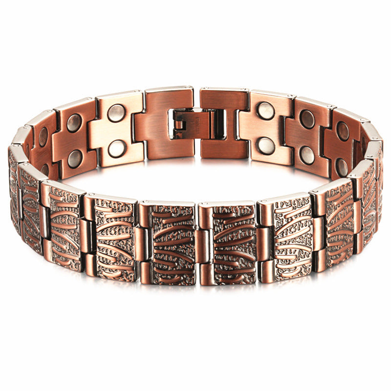 Dragon double row magnet copper bracelet
