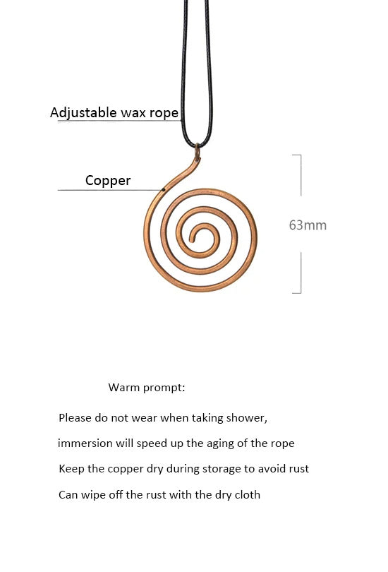 Handmade Pure Copper Necklace Pendant Vintage